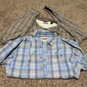 3 pieces men’s long sleeve wrangler fishing shirts XL